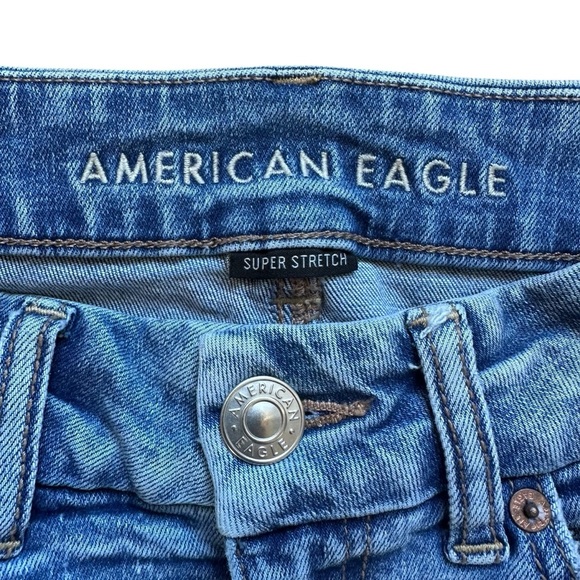 American Eagle Outfitters Blue Distressed Denim Mini Skirt - Picture 4 of 11